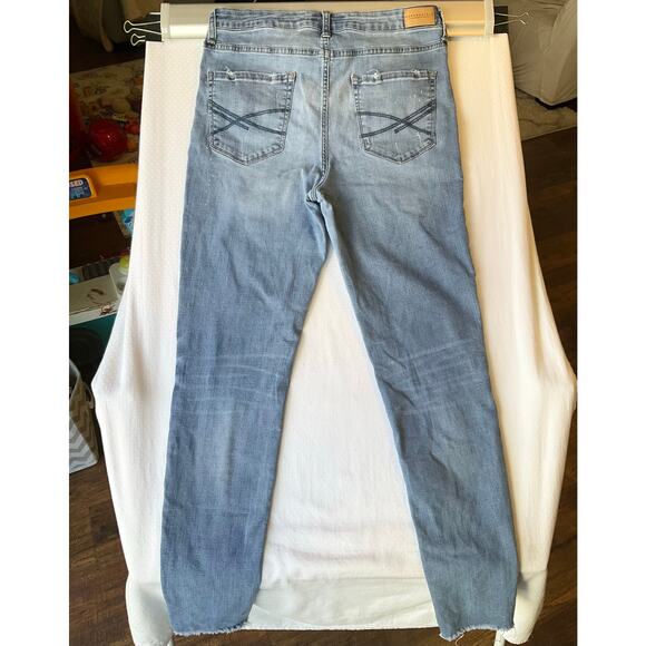 Aeropostale Women Jeggings size 10 Regular Blue High Waisted Stretch Boot Cut - Picture 12 of 12